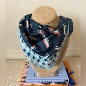 Coach silk diamond racecar scarf